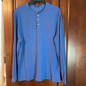 Polo Ralph Lauren 3 button featherweight mesh long sleeve shirt